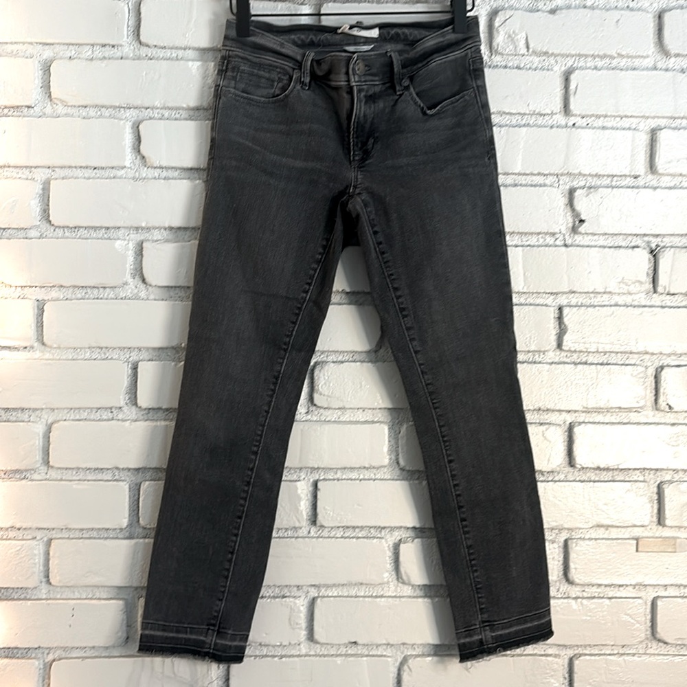 Lou & Grey skinny crop gray wash denim jeans